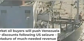 A video posted on Attorney General Pam Bondi’s X account shows the moment an oil tanker was seized by U.S. forces off the coast of Venezuela. U.S. Attorney General's Office/X via AP